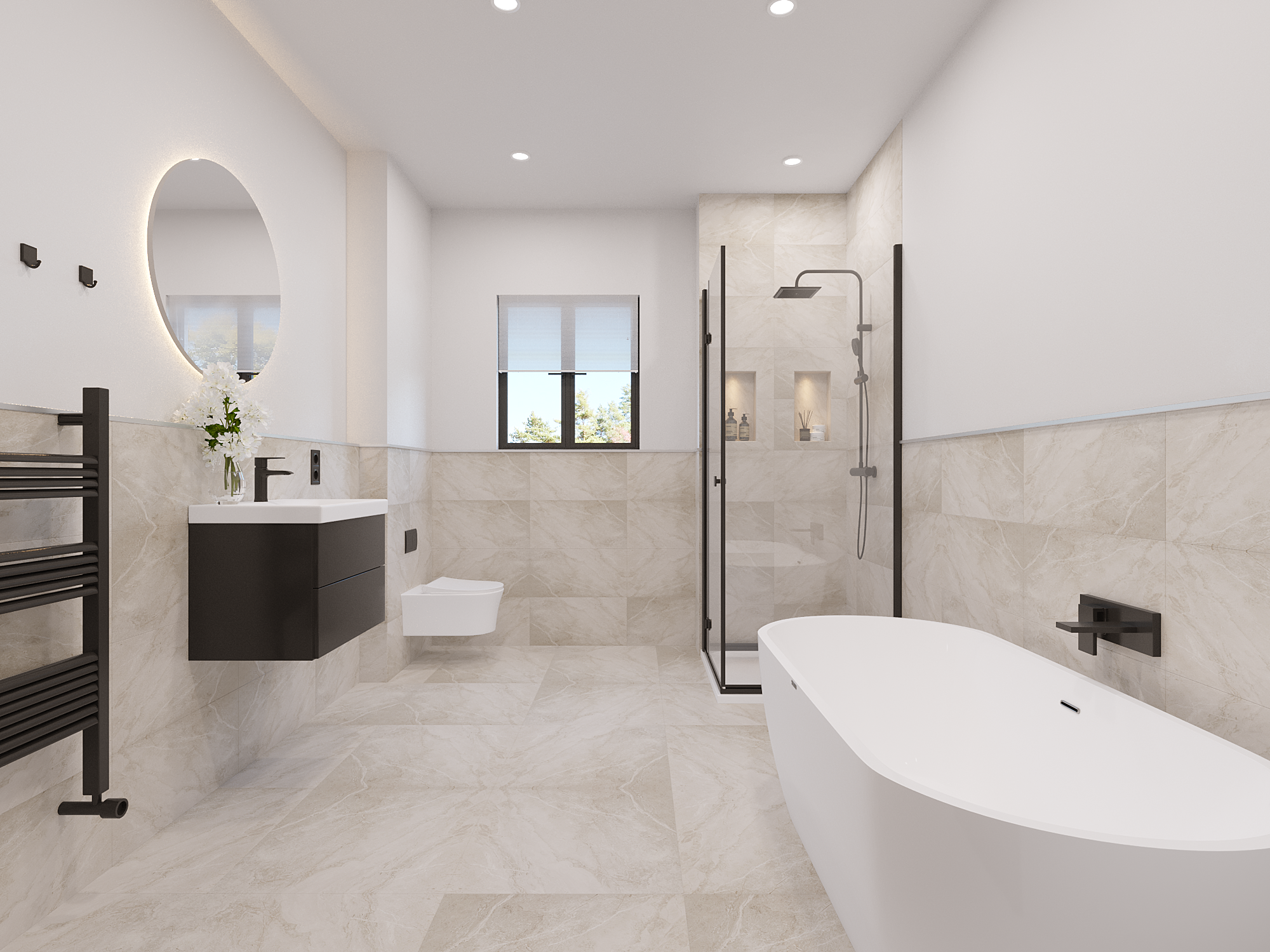 Contemporary bathroom at Manor Gardens